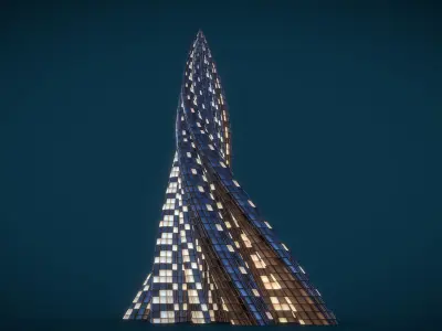 Tube Building Skyscraper 3D model