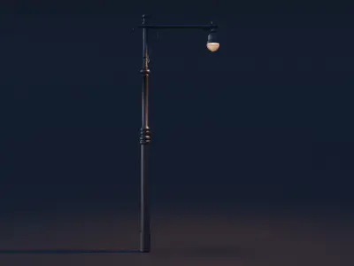 Street Lamp Old Post 3D model