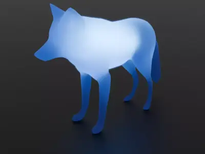 Indirect lighting for wolf 3D model