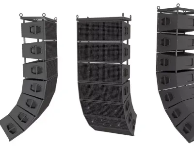 Linear Array Speaker System 3D model