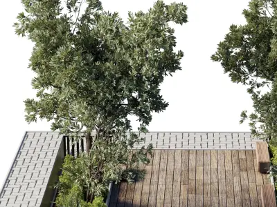 Urban Environment - Urban Furniture Bench with Plants Set 56 3D model
