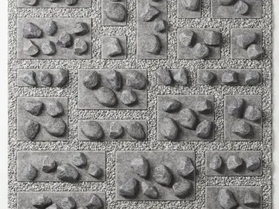 Flowerbed  street decor  stone n3 3D model