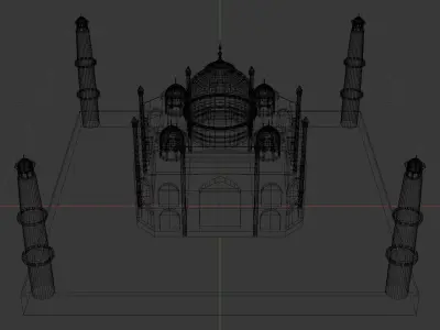3D Printable Taj Mahal Model - Iconic Architectural Masterpiece 3D print model