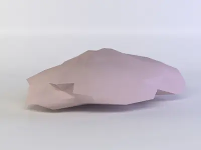 Pink rock6 Low-poly 3D model
