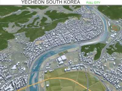 Yecheon South Korea Low-poly 3D model