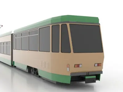 Tatra KTNF6-B Low Low-poly 3D model