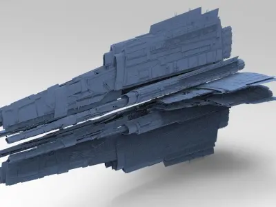 Alien Ship pyramid Ship Stargate 3D model