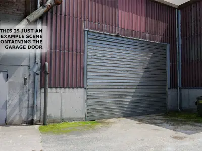 realistic metal garage door Low-poly 3D model