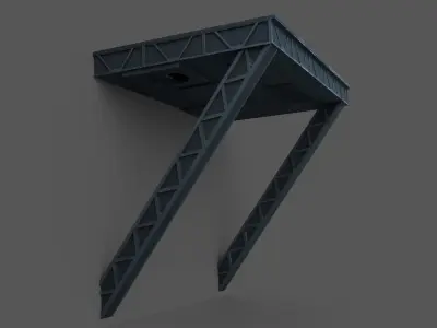 Sci-fi canopies Low-poly 3D model