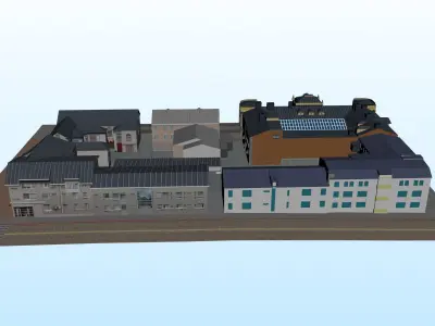 CITY BUILDING LOW POLY PP 01 3D model