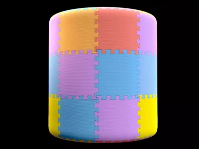 Foam Floor Puzzle Substance PBR material and textures Texture