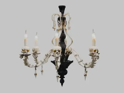 Elegant Chandelier with Intricate Details 3D Model Low-poly 3D model