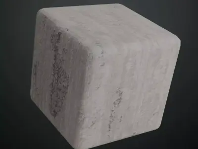 Distressed White Plaster Wall PBR Texture