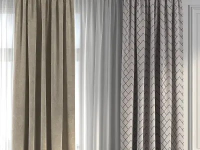 Curtain Set 283 3D model