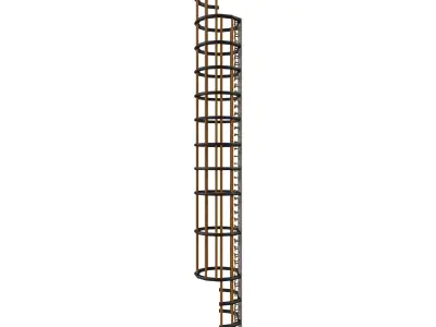 Stair vertical Low-poly 3D model
