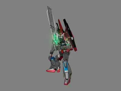 Attacker Gundam 12 3D model