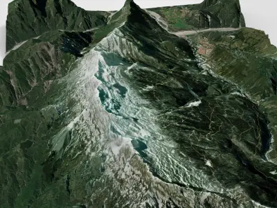 Mountain landscape Monte Colon Province of Pordenone Italy 3D model