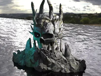 Azathoth Temple Crown Rock 3D model