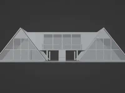 A-frame house double 3D model
