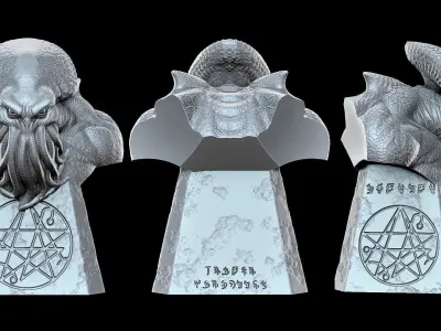 Cthulhu The Great Old One Bust - Lovecraft  3D print model