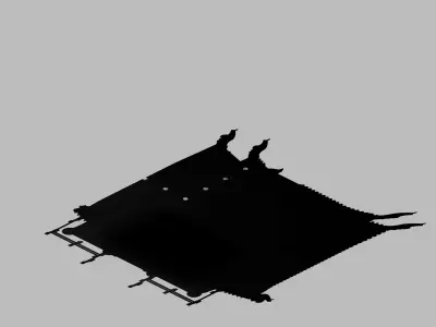 Game Building - Yan overlooking the house 02 3D model