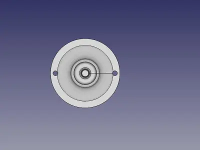 printable door knob with holes for bolts 3D print model