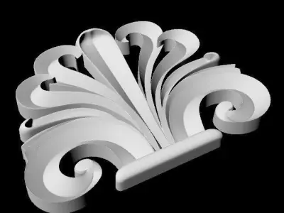 Central decor ornament for furniture 3D model 1081