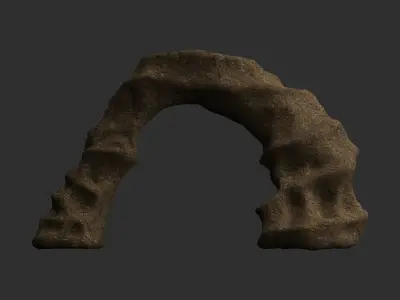 Small Arch - Dirt 1 Low-poly 3D model