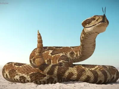  Light Rattlesnake Rigged for Maya 