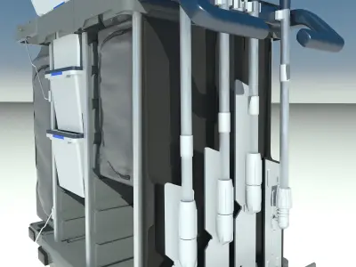 Cleaning trolley 3D model