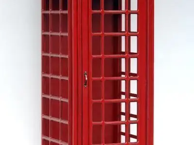 Red Telephone Booth  I  PBR Model 3D model