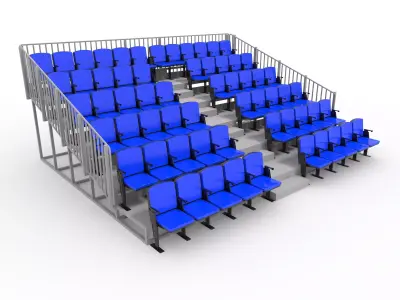 Collection Bleachers 4 3D Model Pack