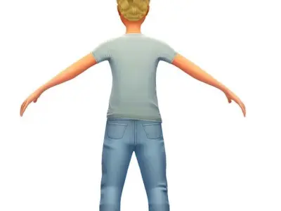 Cartoon Low Poly Style Avatar 010 Low-poly 3D model