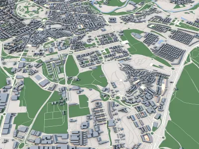 Pamplona City Spain 3D model