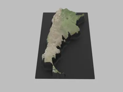 Argentina Map Low-poly 3D model