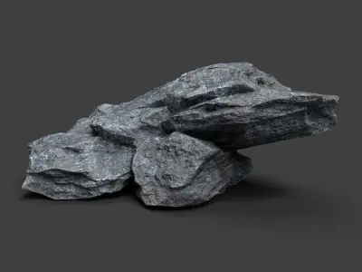 Rock 7-10 Low-poly 3D model