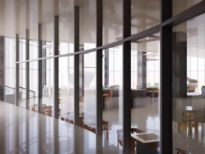 Revit Restaurant and Bar interior design 2016 3D model