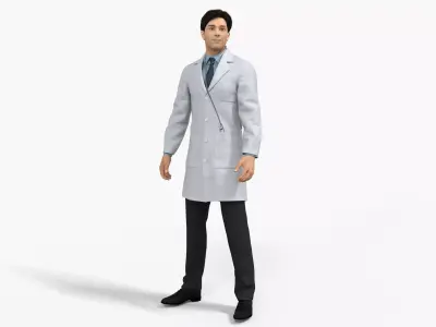 Doctor Rigged Low-poly 3D model