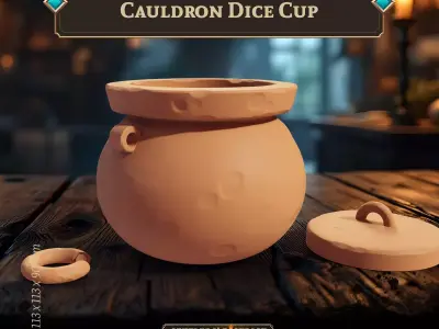 Cauldron Dice Cup Free 3D print model