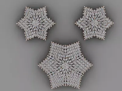 Diamond Rose Gold Pendant Set 3D Print Model 3D print model purchase