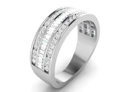 Diamond Ring For Women 3d Print Model 3D print model 72