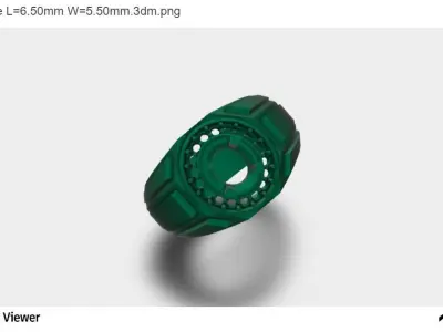 Men Ring With Round Cut Center Stone 3D print model
