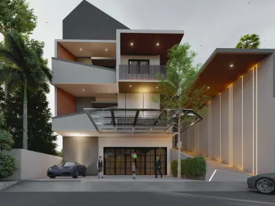 Modern House Lumion and Sketchup Scene 3D model