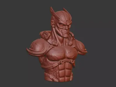 Guyver Head Bust 3D Model - STL Printable Sci-Fi Robot 3D print model