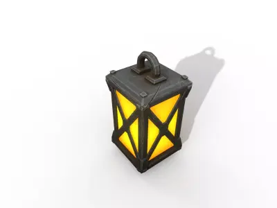 Stylized lamp Free low-poly 3D model