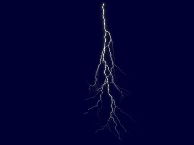Realistic 3D Lightning CA-02 Low-poly 3D model