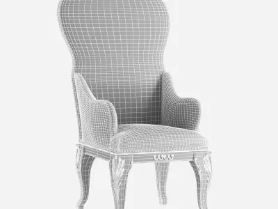 Custom made antique dining chair  3D model