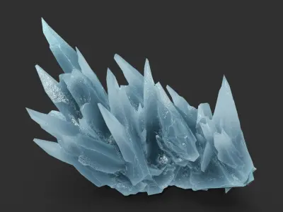 Scifi Spiky Ice 220626 - Ultra HD 16K Textures Low-poly 3D model