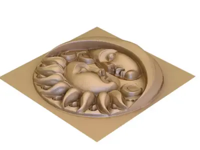  sun and moon 3D model