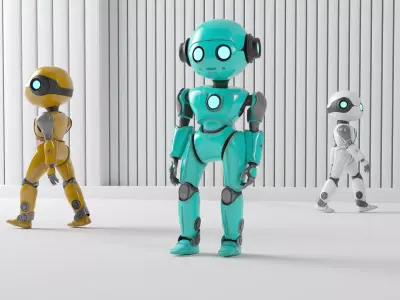 HUMANOID ROBOT Low-poly 3D model